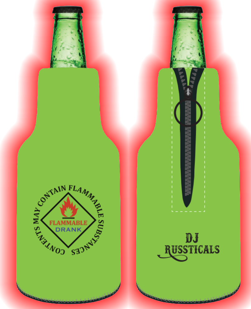 DJ Russticals Beer KOOZIE